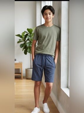 Men's Navy  Drawstring Shorts